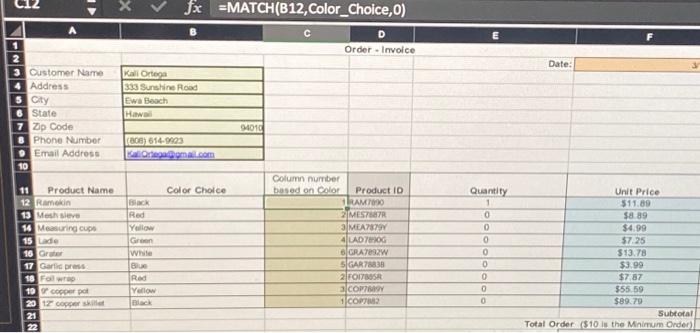 Now, clear content in A12 and B12. What do you see in