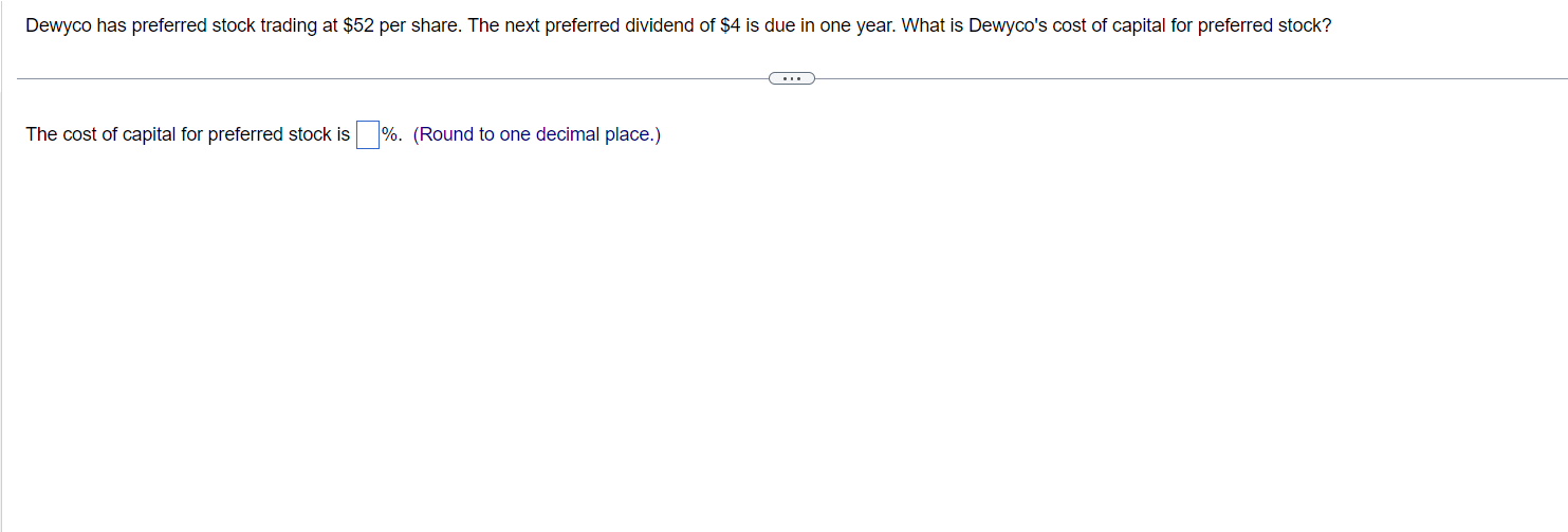 Q5 PLEASE ANSWER CORRECTLY AND PROMPTLY!! PLEASE SHOW ALL WORK!! Dewyco has