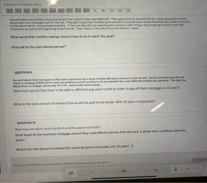 question 8question 9 question 10 Aya and 5akura would like to buy