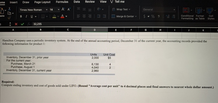 what are the average costs? Insert DrawPage Layout Formulas Data Review View