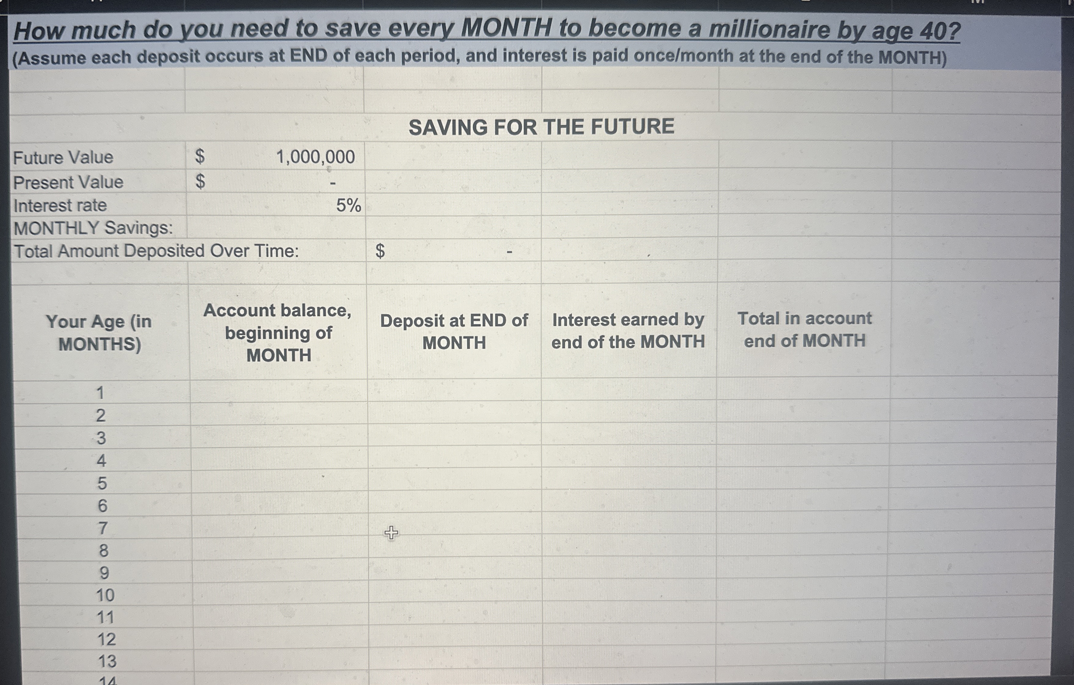  How much do you need to save every YEAR to become
