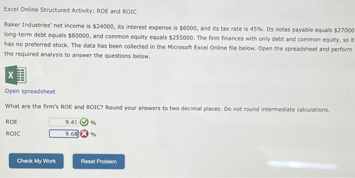Need help finding the correct ROIC because i dont know what Im
