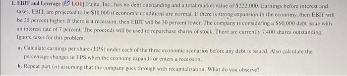 Suppose the company in Problem I has a market-to-book ratio of 1.0