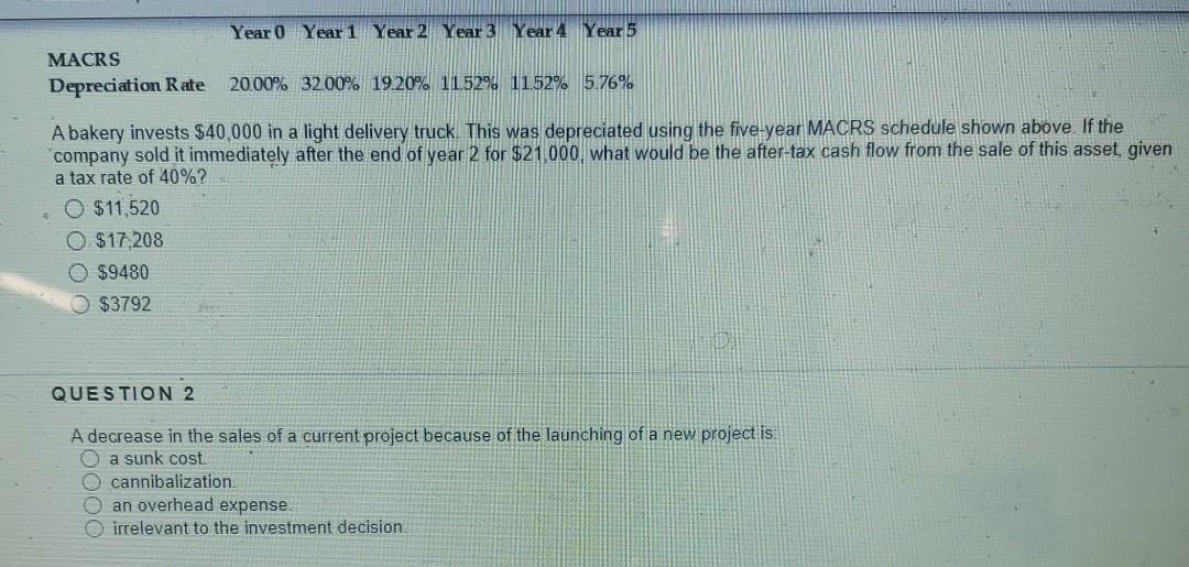 please answer both questions completely. Year 0 Year 1 Year 2