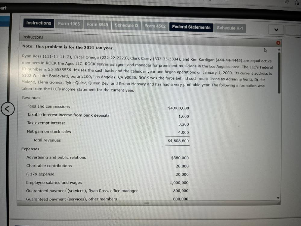  Note: This problem is for the 2021 tax year. Ryan Ross