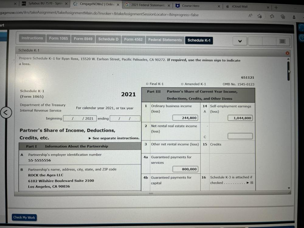Federal ID number is 55-5555556. It uses the cash basis and the