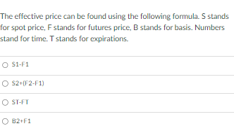  The effective price can be found using the following formula. S