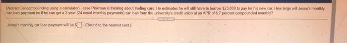  Normal compounding ang a calculator) Jesse Pinkman thinking about trading cars.