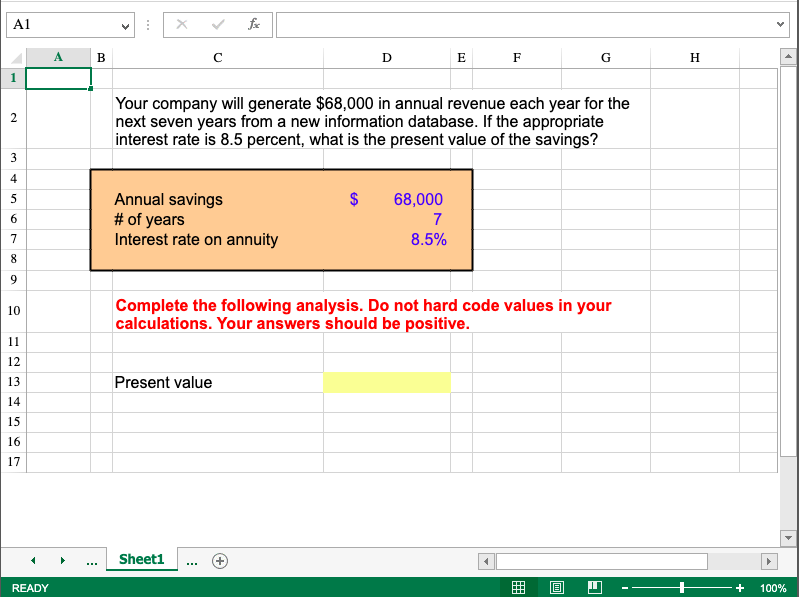  A1 fx B D E F G H 1 2 Your