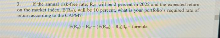 $400,000 in Stock C. To better assess your portfolio's expected return and