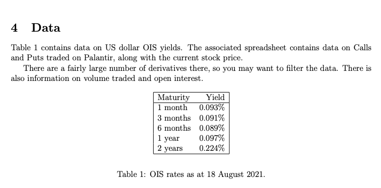 on Palantir stock. This exercise should familiarise you with the use of