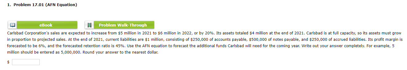  million should be entered as 5,000,000. Round your answer to the