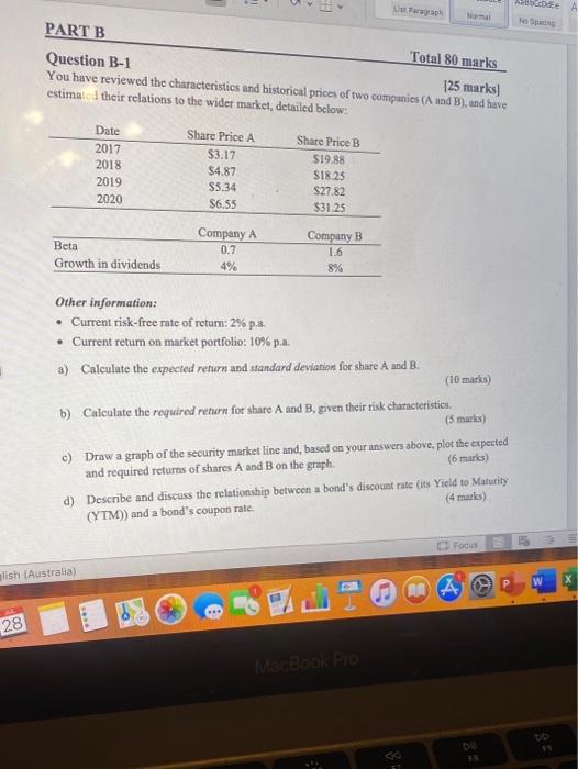  ADE Utara Sca PART B Total 80 marks Question B-1 125