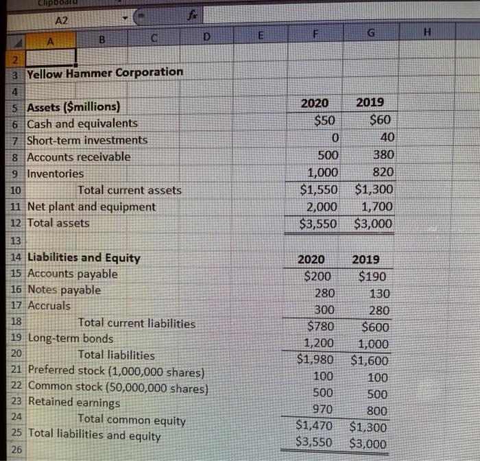 Excel Assignment Clipboar u A2 G D H B C 2020 $50