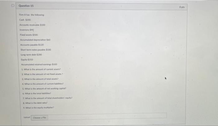 Do it in excel pls! asap Question 15 Opti FormAh the following