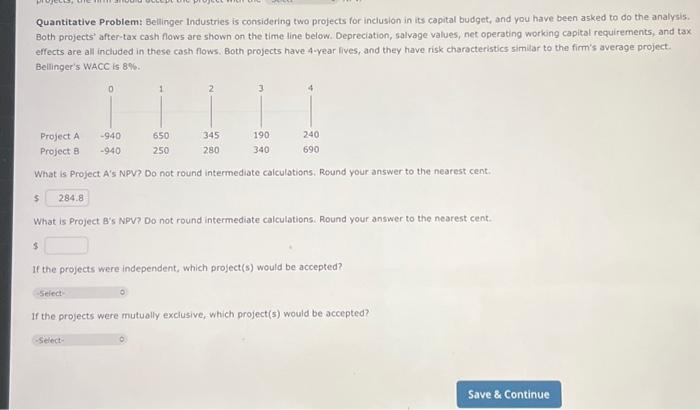 project will contribute to and it is the best selection criterion. The