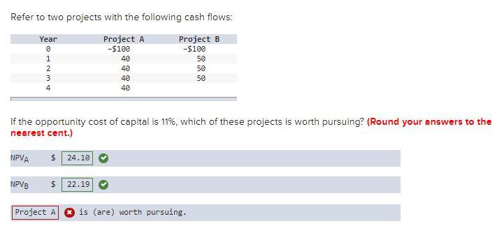  Options for (...) is (are) worth pursuing: A. Project A B.