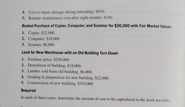 for acquisition of assets, including a basket purchase Trinkle Company made several