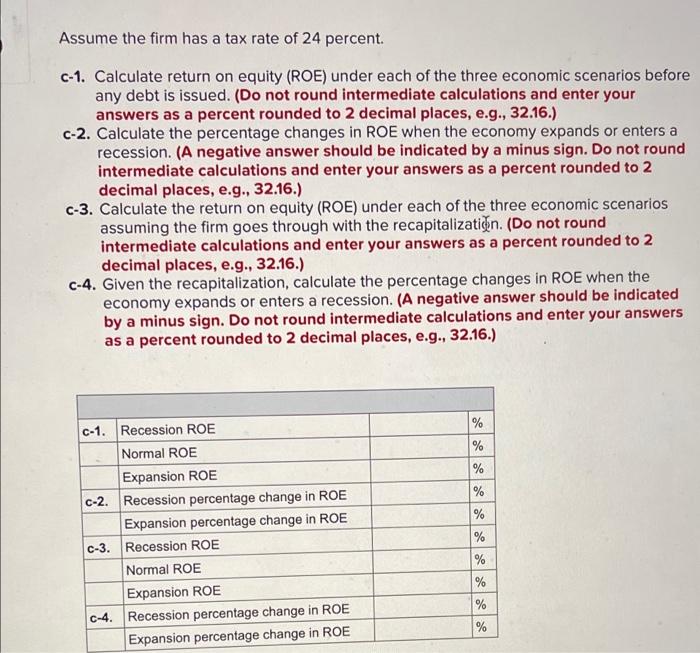 and taxes, EBIT, are projected to be $46,000 if economic conditions are