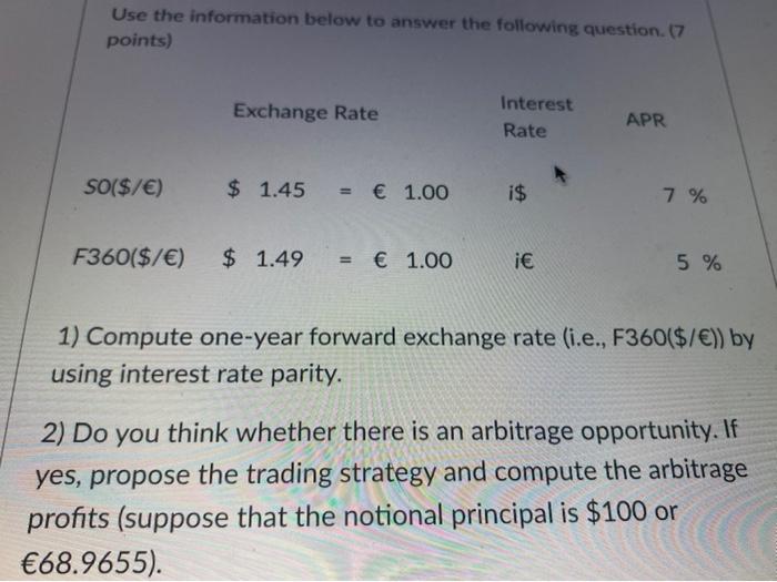  Use the information below to answer the following question. 17 points)