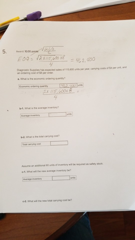 I am not understanding ordering quantity. I did math equation but