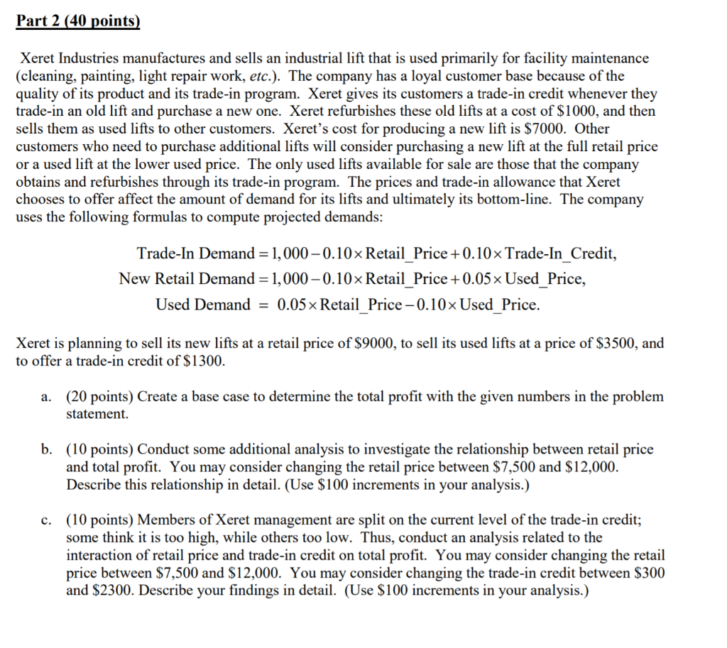 Please help me with what you can with formulas steps etc Part