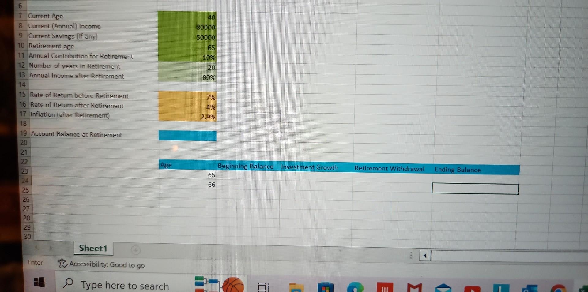 what function to enter in the excel sheet Sheet 1 Enter