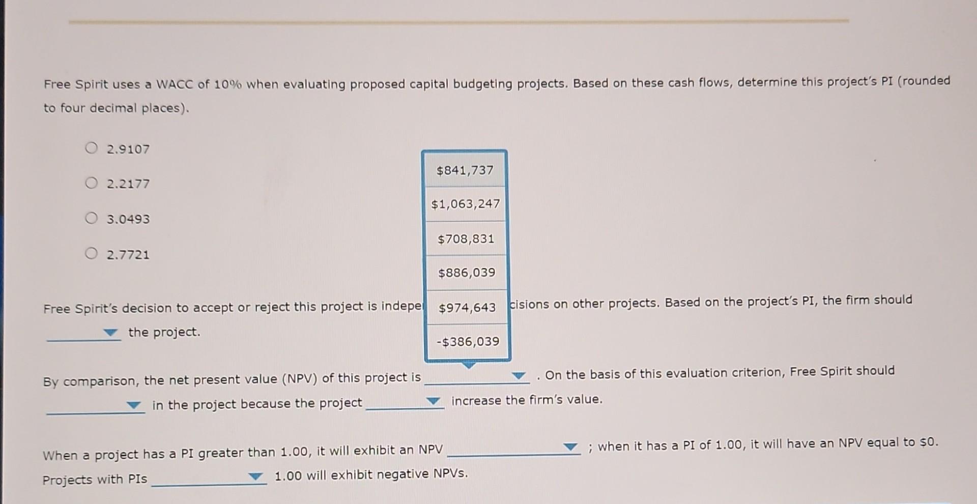 tool that provides another way to compare a project's benefits and costs.