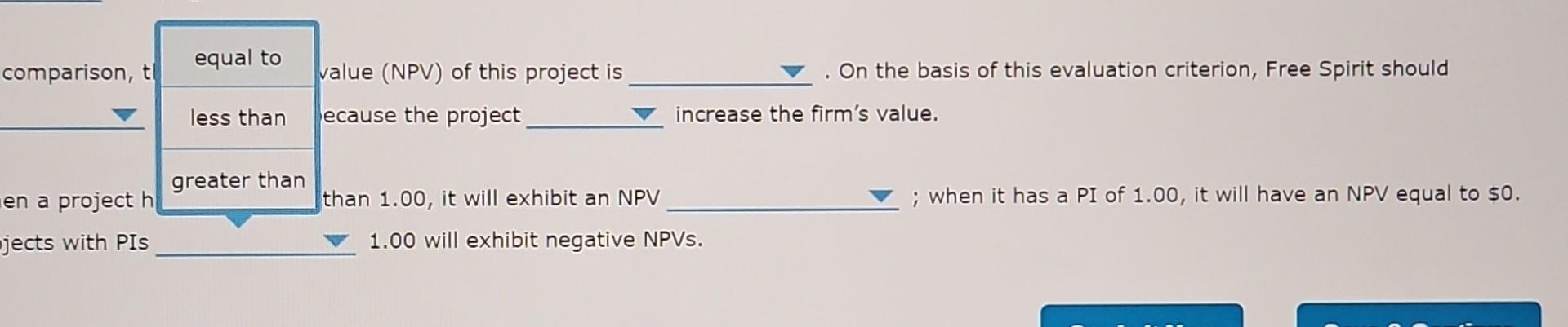 PI value can be interpreted to indicate a project's discounted return generated