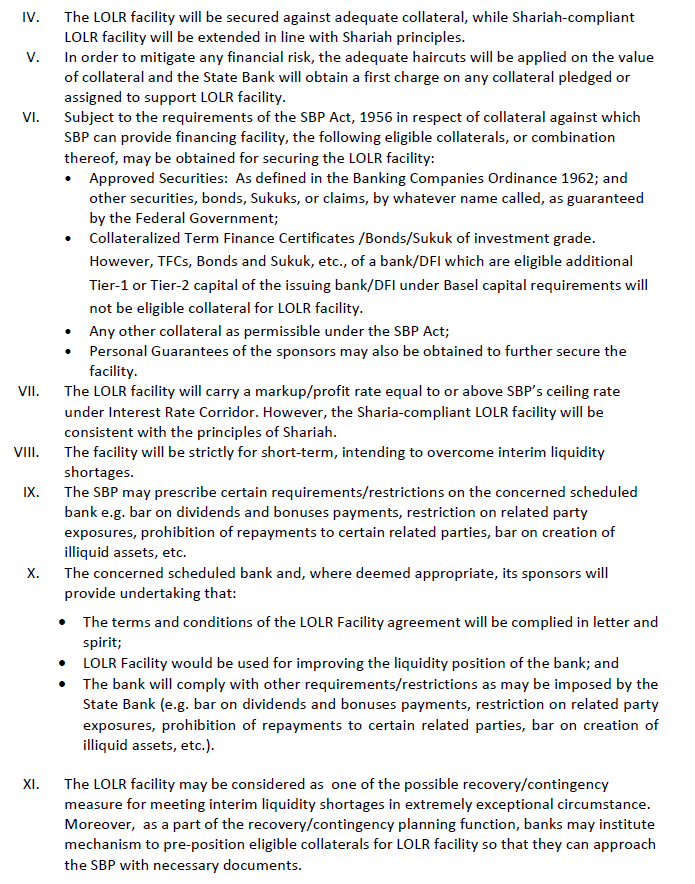 & Documentary Requirements' for Banks / DFIs to avail this facility from