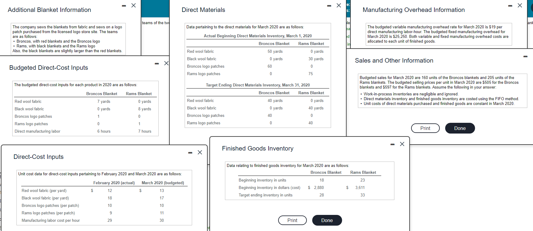 - X - X Additional Blanket Information X : s: Direct