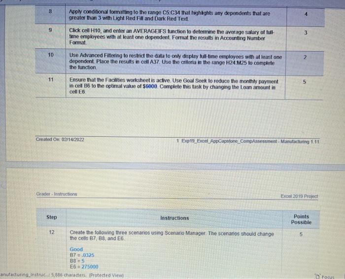 this PC References out Mailings Review View Help Grader-Instructions Excel 2019 Project