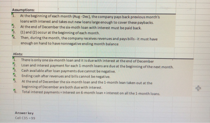 months, Korvair will receive revenues and pay bills as listed in the