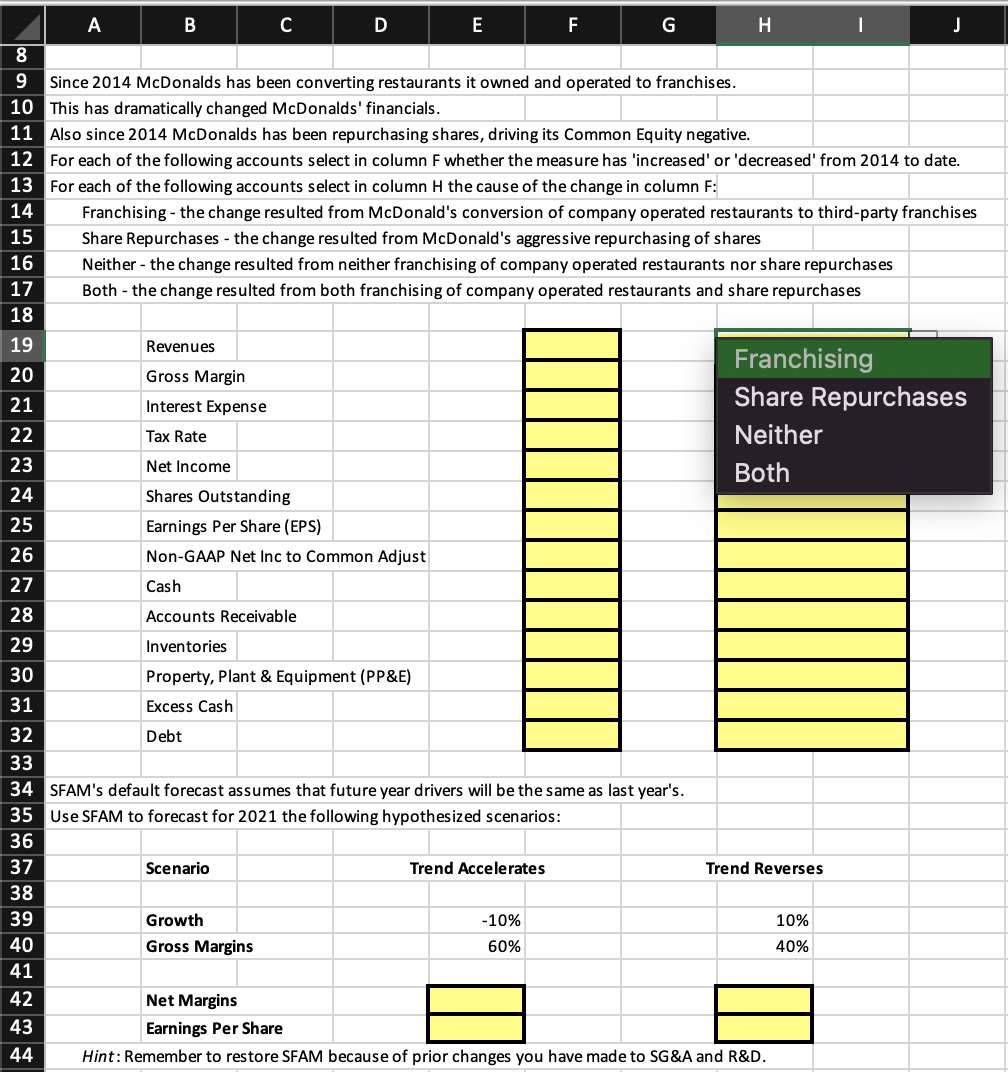 Will upvote - Please help! First column is 'Increased' or 'Declined' and