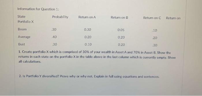 THIS IS ONE QUESTION WITH TWO PARTS. PLEASE ANSWER COMPLETELY AND SHOW