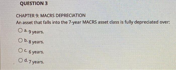 costs $2,700,000 and qualifies as a 3-year business asset by the IRS.