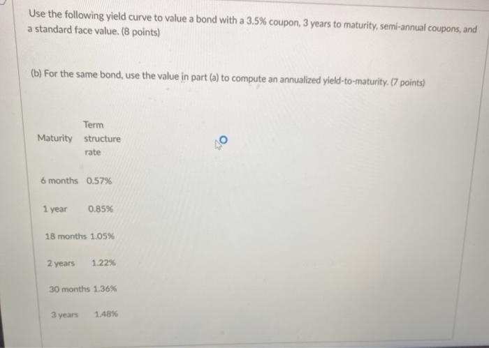  the yield curve is the maturity and term structure rate given