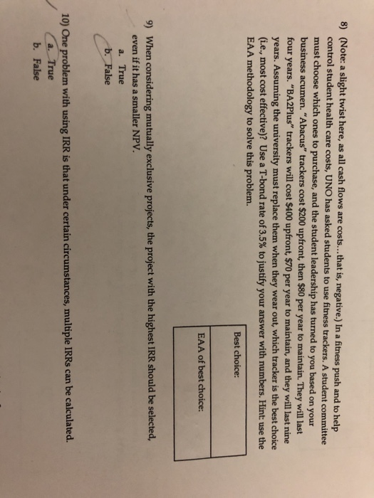  How to answer question 8 with explanation please 8) (Note: a