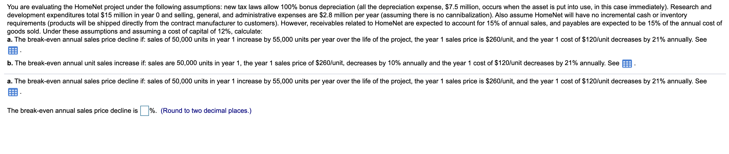 Please complete A and B round A to two decimal places round