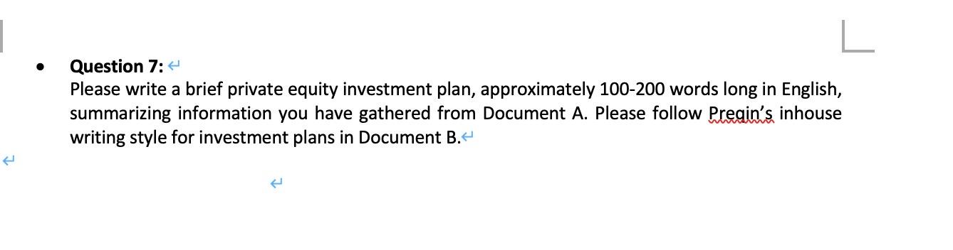 L PART ONE - Document B Example Investment Plan - P Foundation