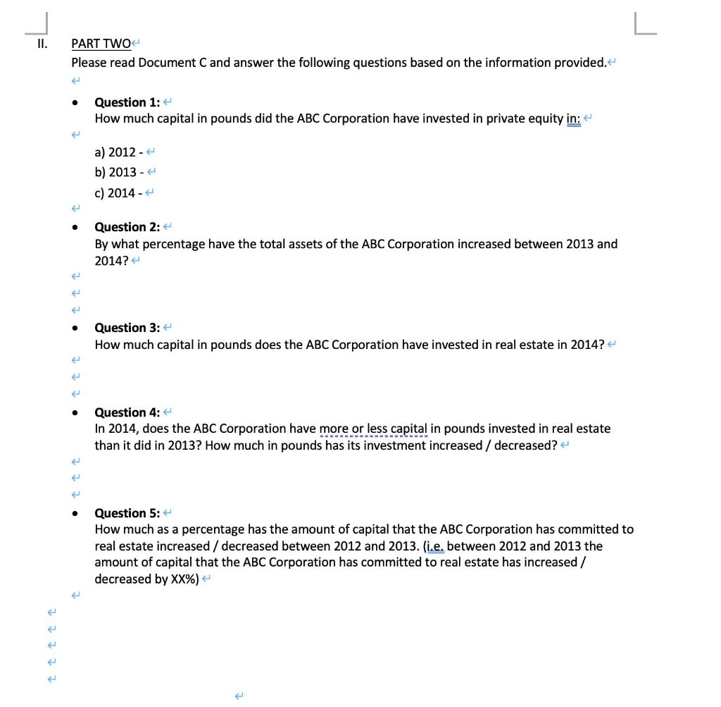 questions. PART THREE - Document C Factsheet - ABC Corporation - +