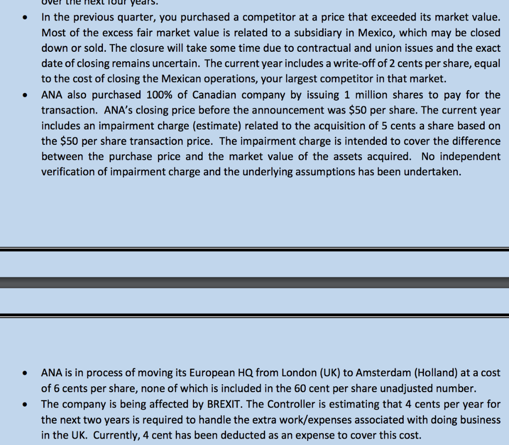 cents per share. The goal is to get to 90 cents a