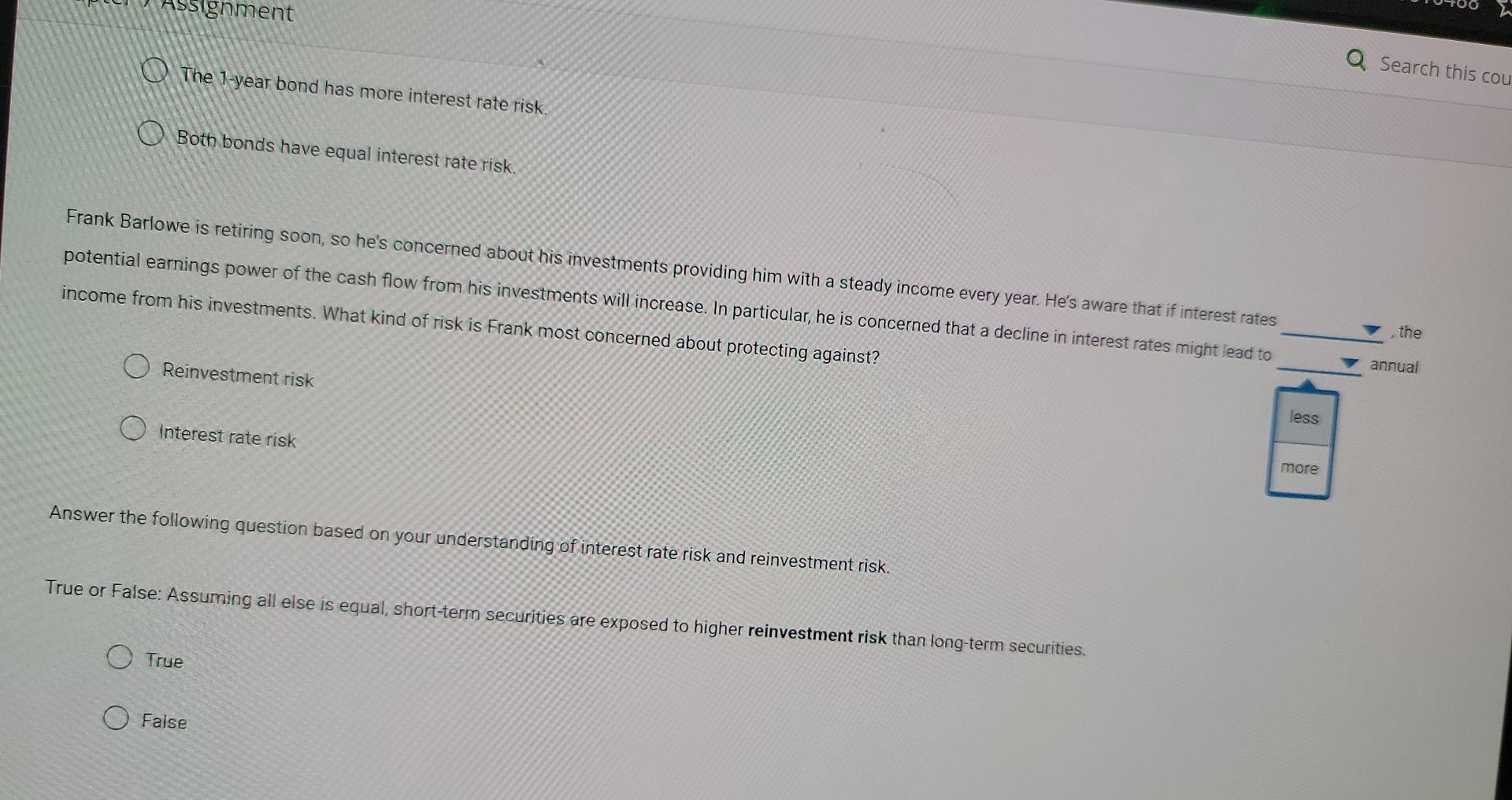 the following graph show the prices of two 10% annual coupon bonds