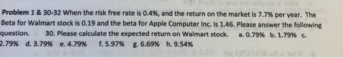  It is one question but multiple parts Problem 1 & 30-32