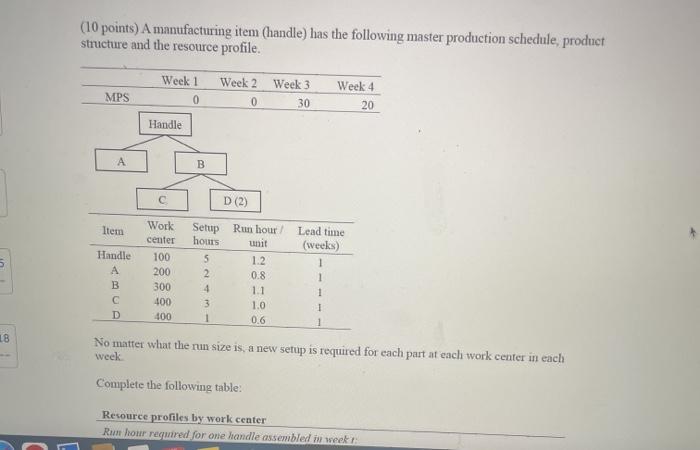  help pls :/ (10 points) A manufacturing item (handle) has the