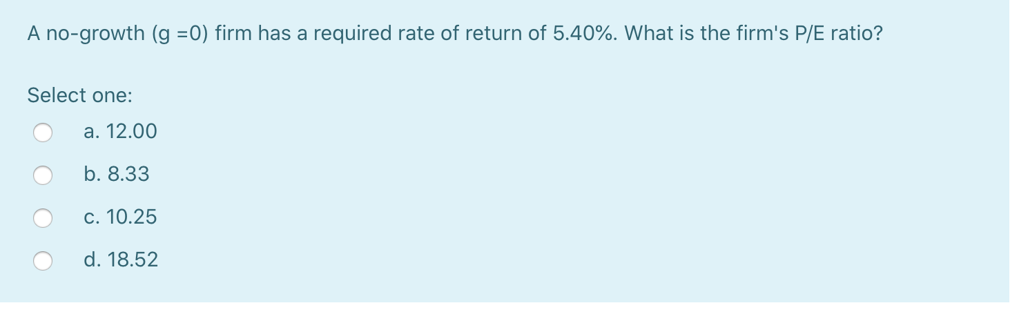 shown in the table below. The risk-free rate is 5%. What is