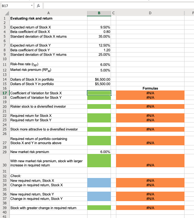 has a 9.5% expected return, a beta coefficient of 0.8, and a