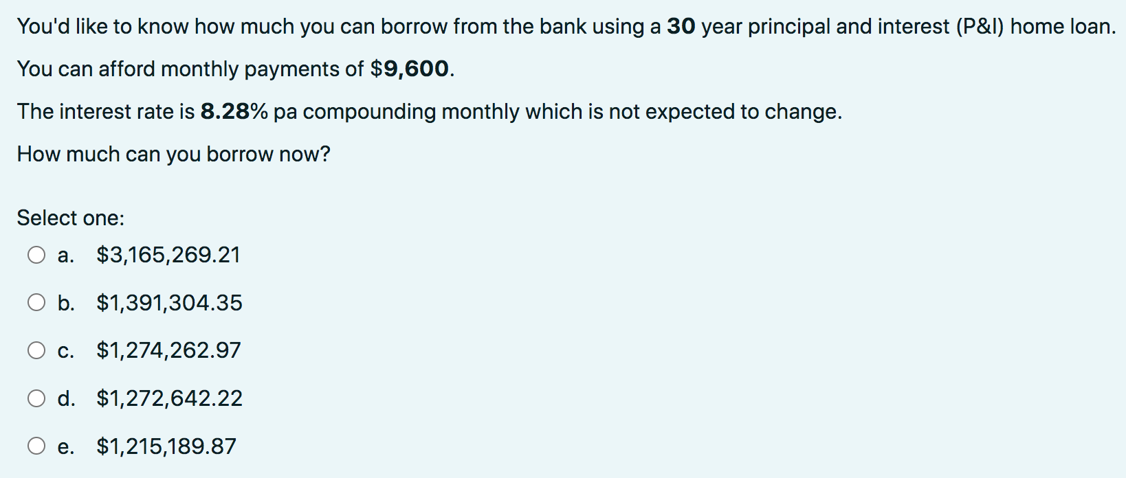  You'd like to know how much you can borrow from the