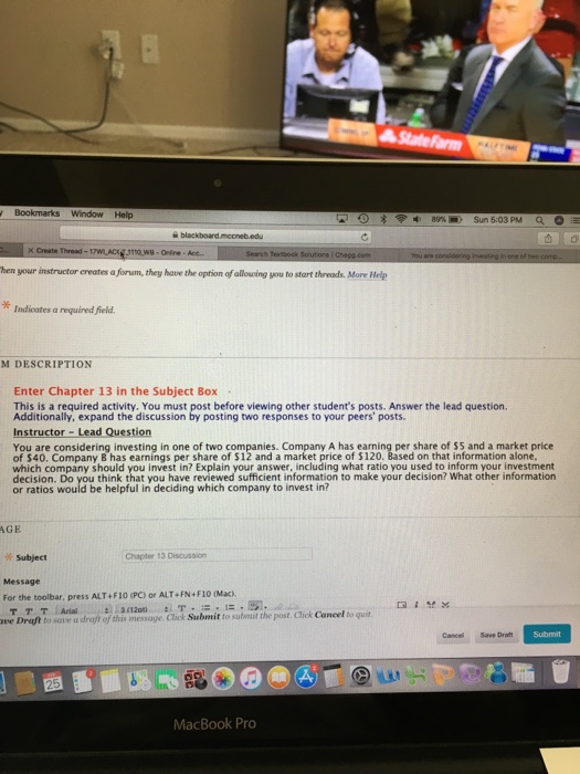  BookmarksWindow Help 4: 89% =) Sun 5:03 PM hen your instructor