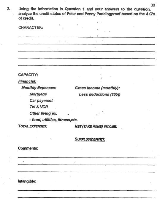 (Some items my relate to more than one C. Also, some may